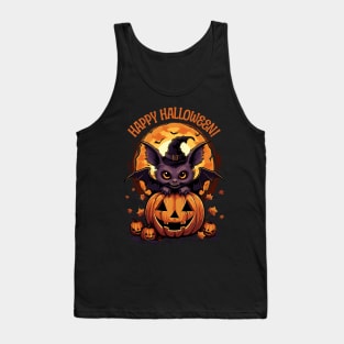 Cute Bat Happy Halloween Tank Top